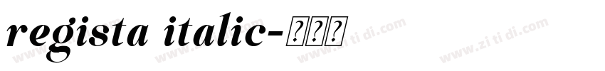 regista italic字体转换